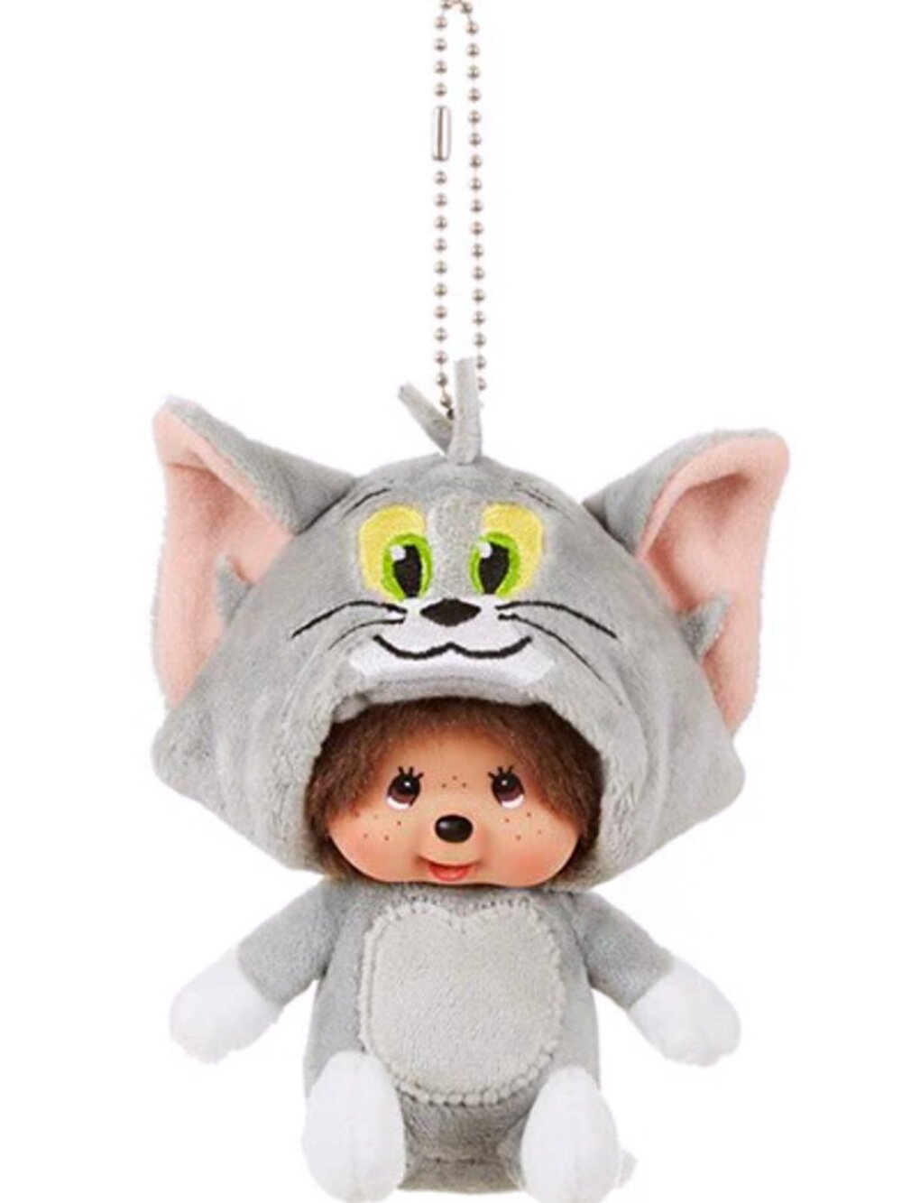 NEW Monchhichi x Tom & Jerry Tom Cosplay Plush Mascot Keychain